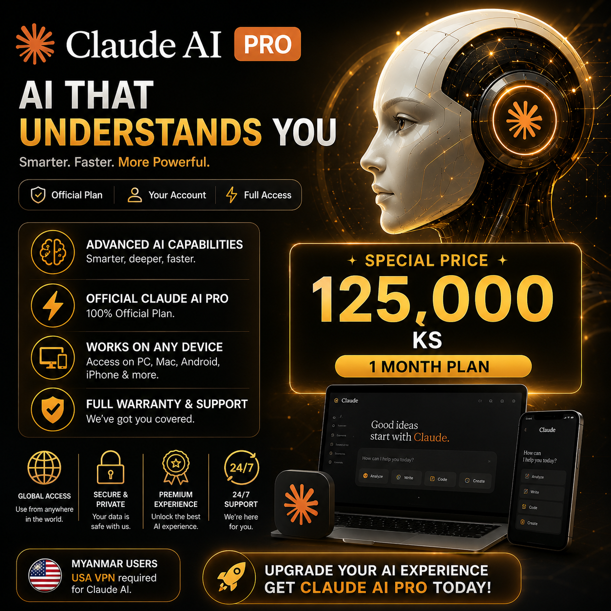 🚀 Claude AI Pro – Official Plan Available! 🤖